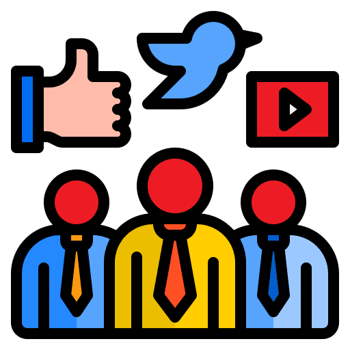 social media marketing flat icon